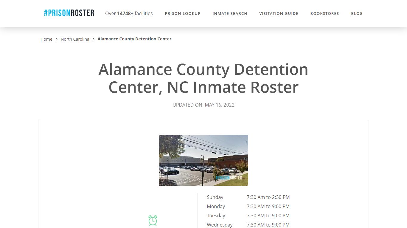 Alamance County Detention Center, NC Inmate Roster